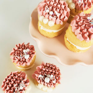 Pink mini cakes | Annie's Cakes baker located in Edmonton, AB